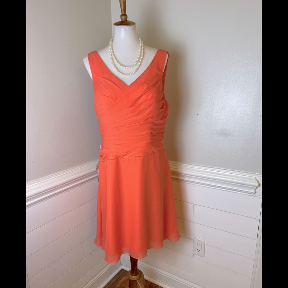 JJ’s House Papaya Evening Dress 14 FREE SHIP - Picture 1 of 6